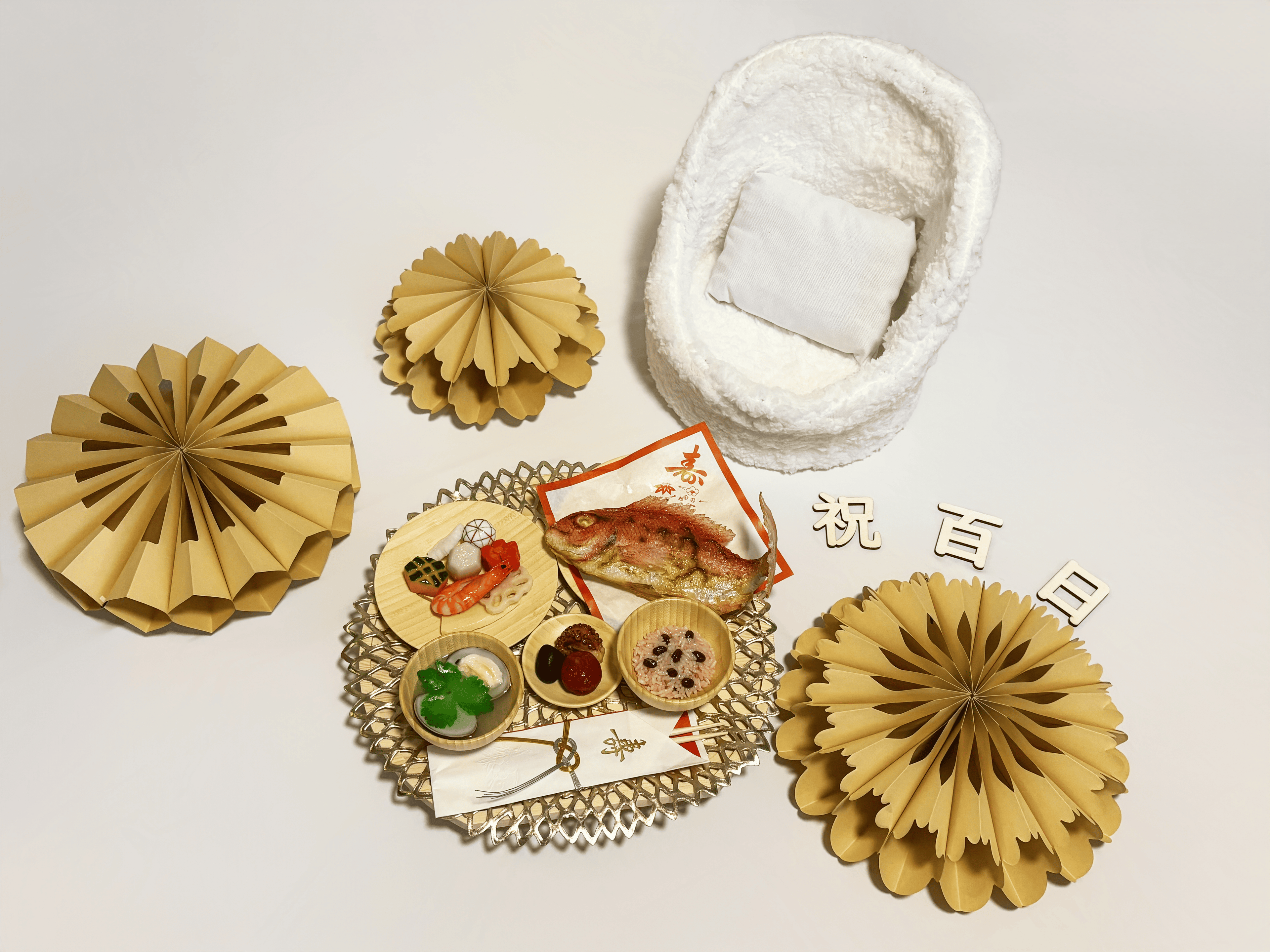 100日祝い・お食い初め写真のレンタルセット