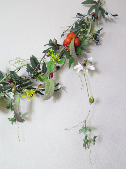 装花ガーランド：果実&時計草