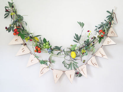 装花ガーランド：果実&時計草