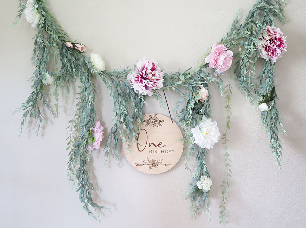 装花ガーランド：シャクヤク