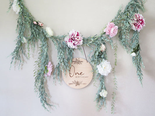 装花ガーランド：シャクヤク