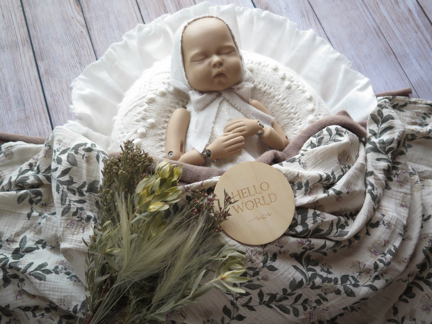 セルフニューボーンフォトのレンタル商品ホワイトナチュラルセット