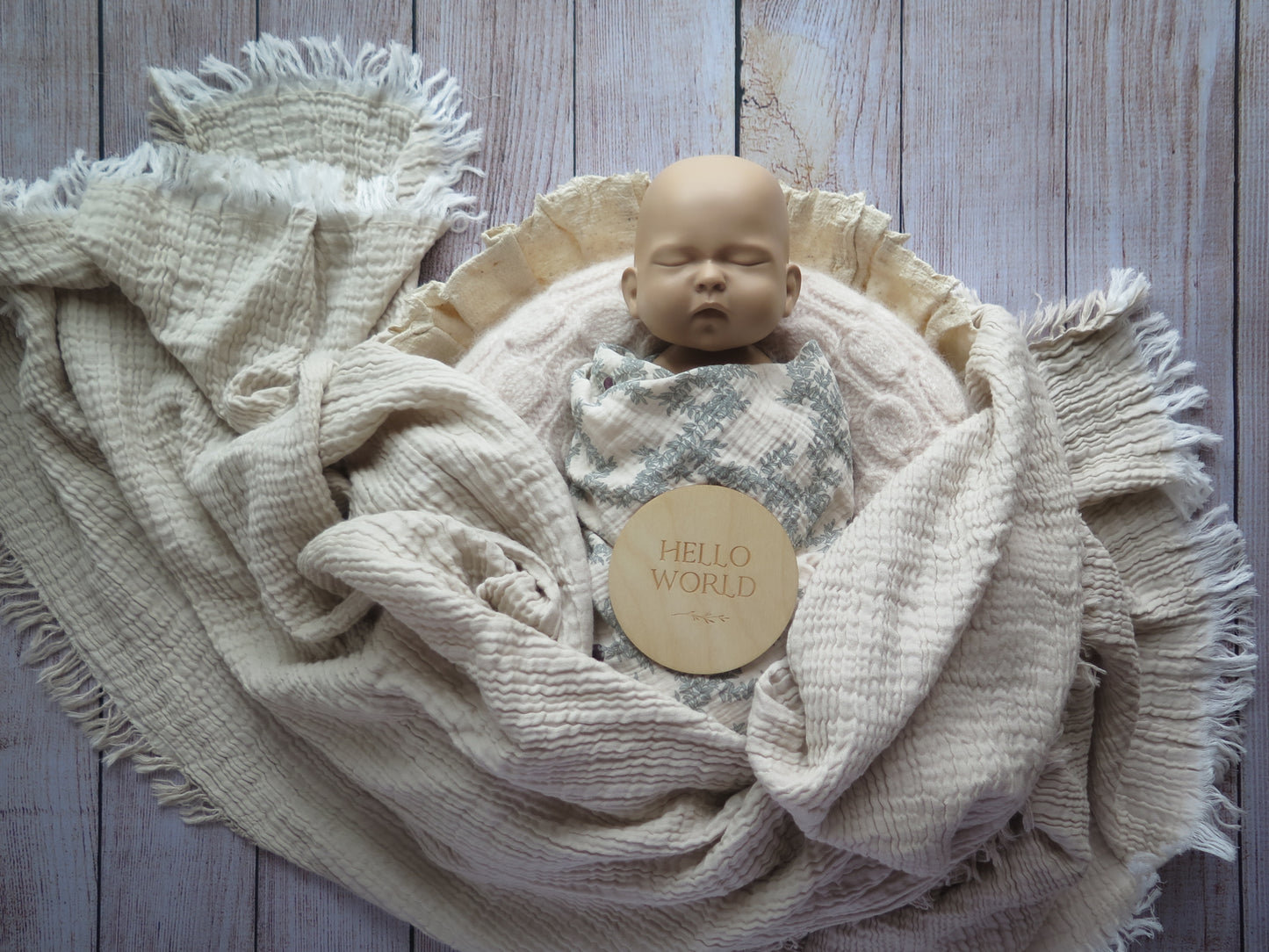 セルフニューボーンフォトのレンタル商品ベージュナチュラルセット