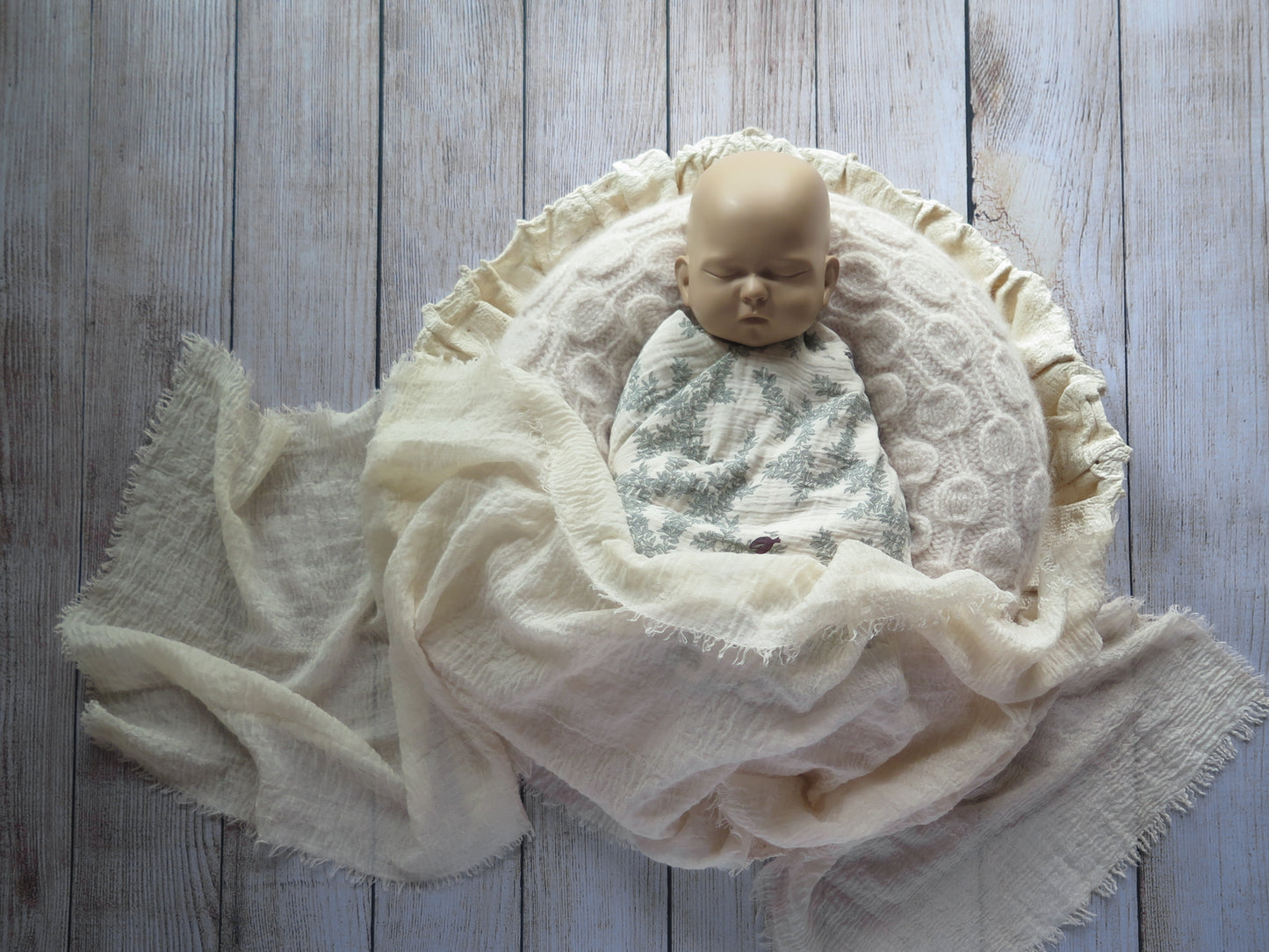 セルフニューボーンフォトのレンタル商品ベージュナチュラルセット