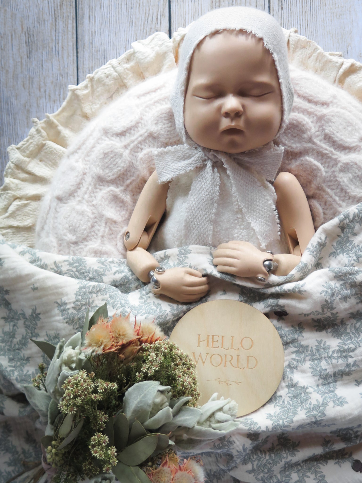 セルフニューボーンフォトのレンタル商品ベージュナチュラルセット