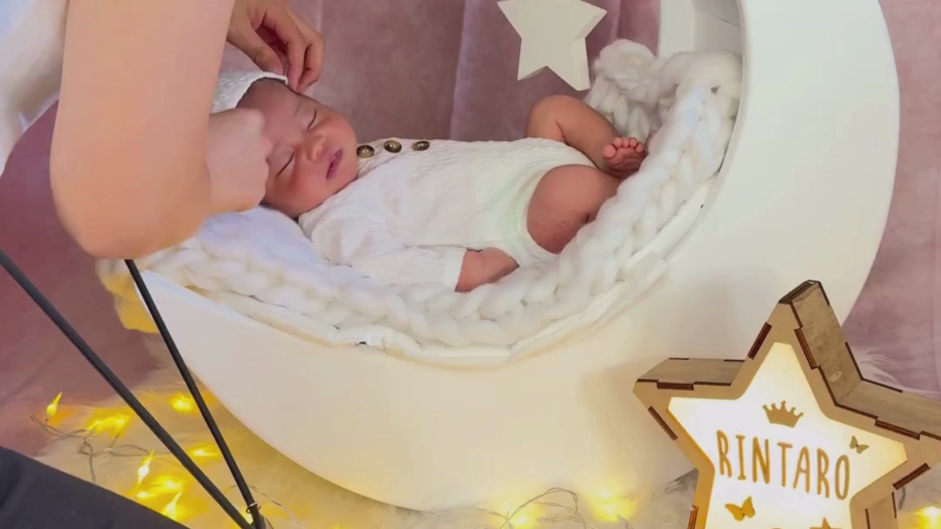 セルフニューボーンフォトのレンタルセット（お月様のベッド）